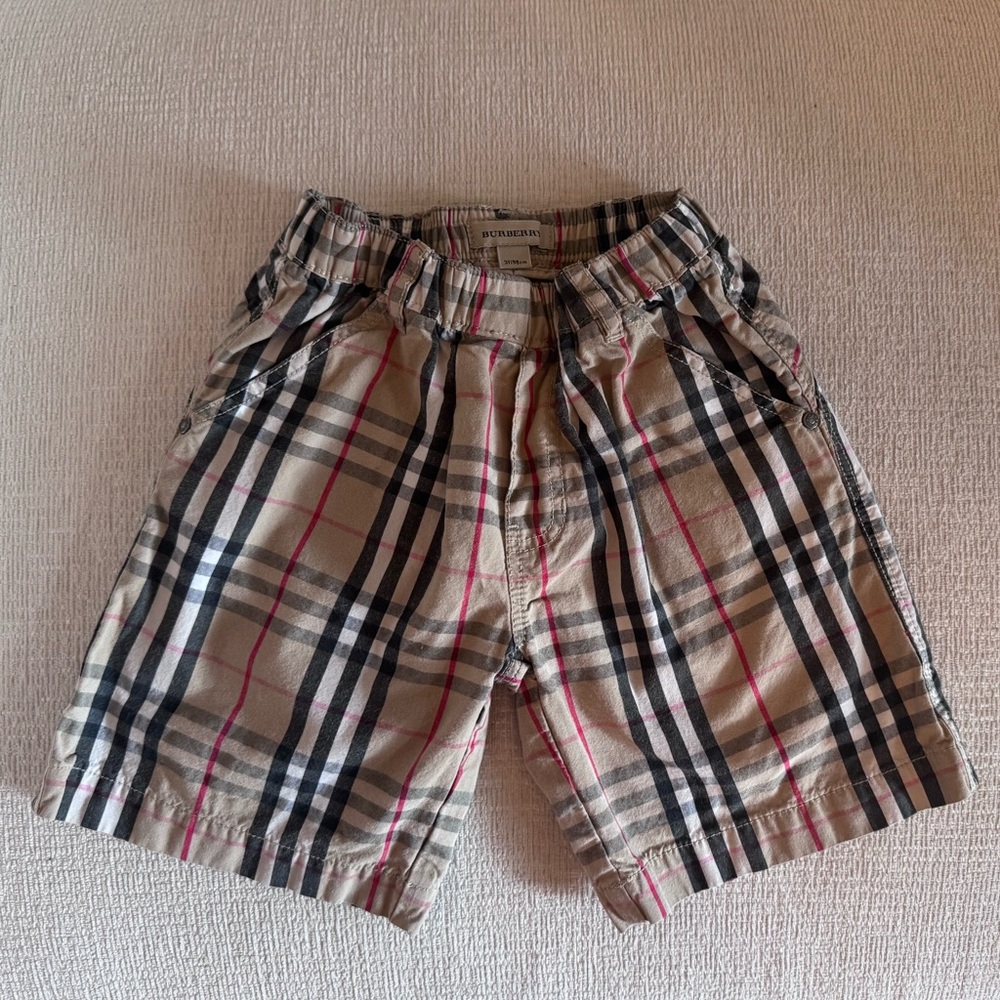 Burberry Check Print Plaid Shorts